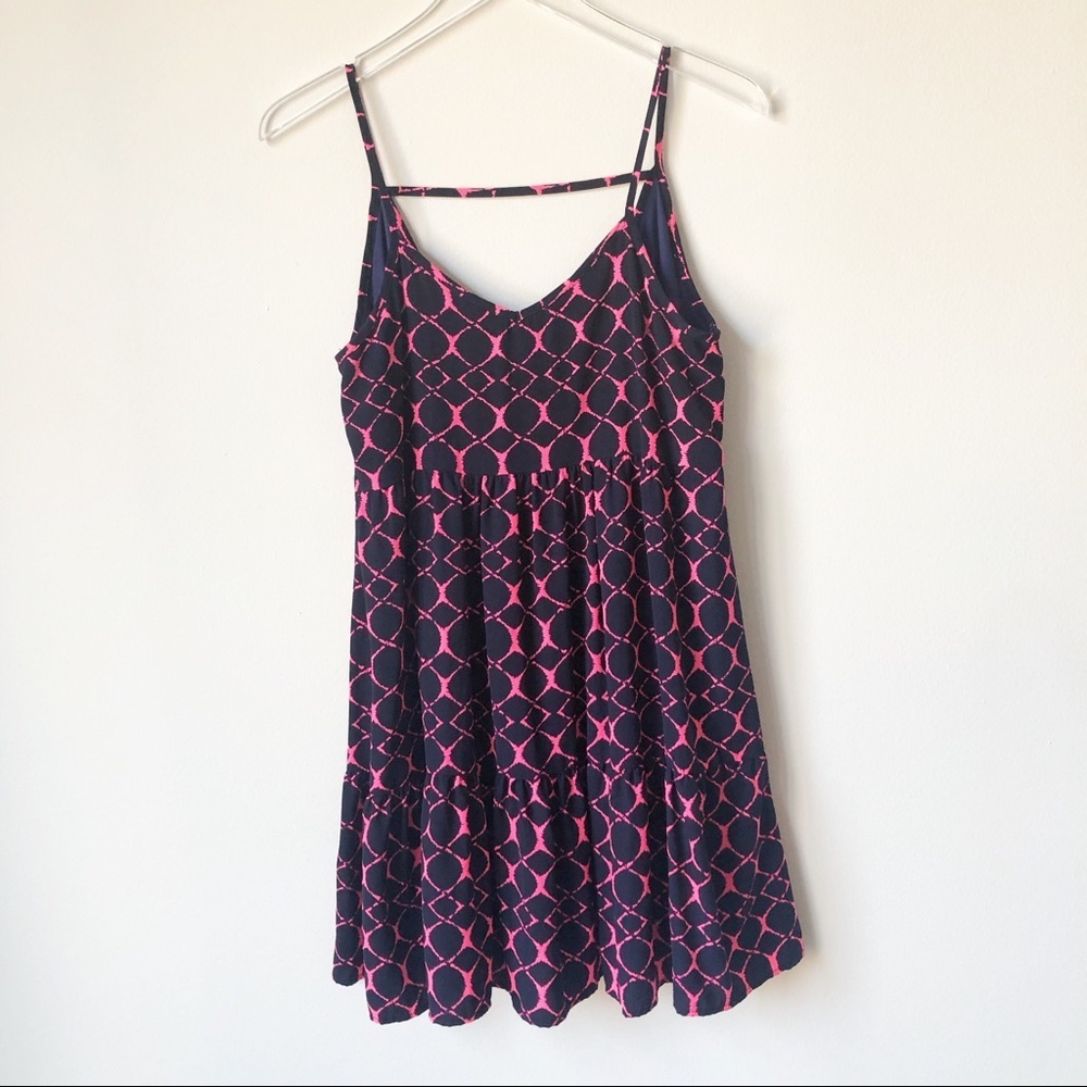 Peach Love California Navy & Pink Dress